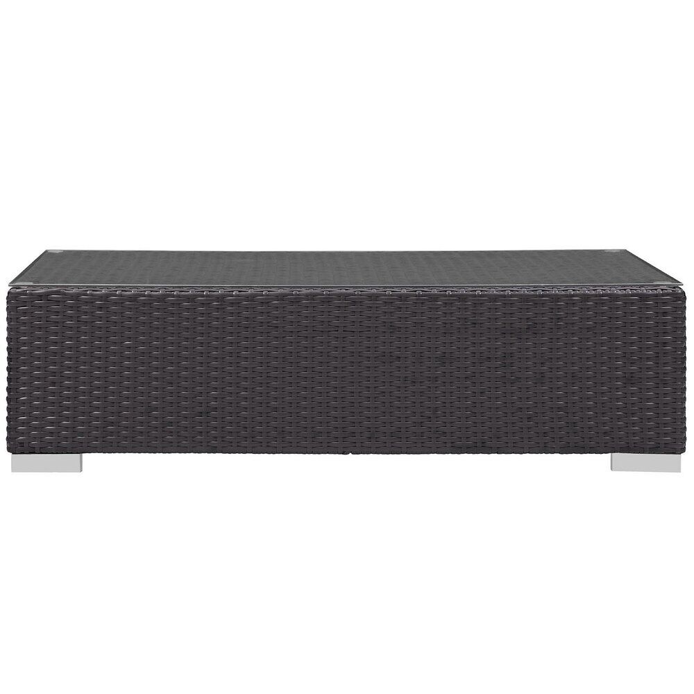 Convene 5 Piece Outdoor Patio Sectional Set in Espresso Mocha by Modway - Image 11