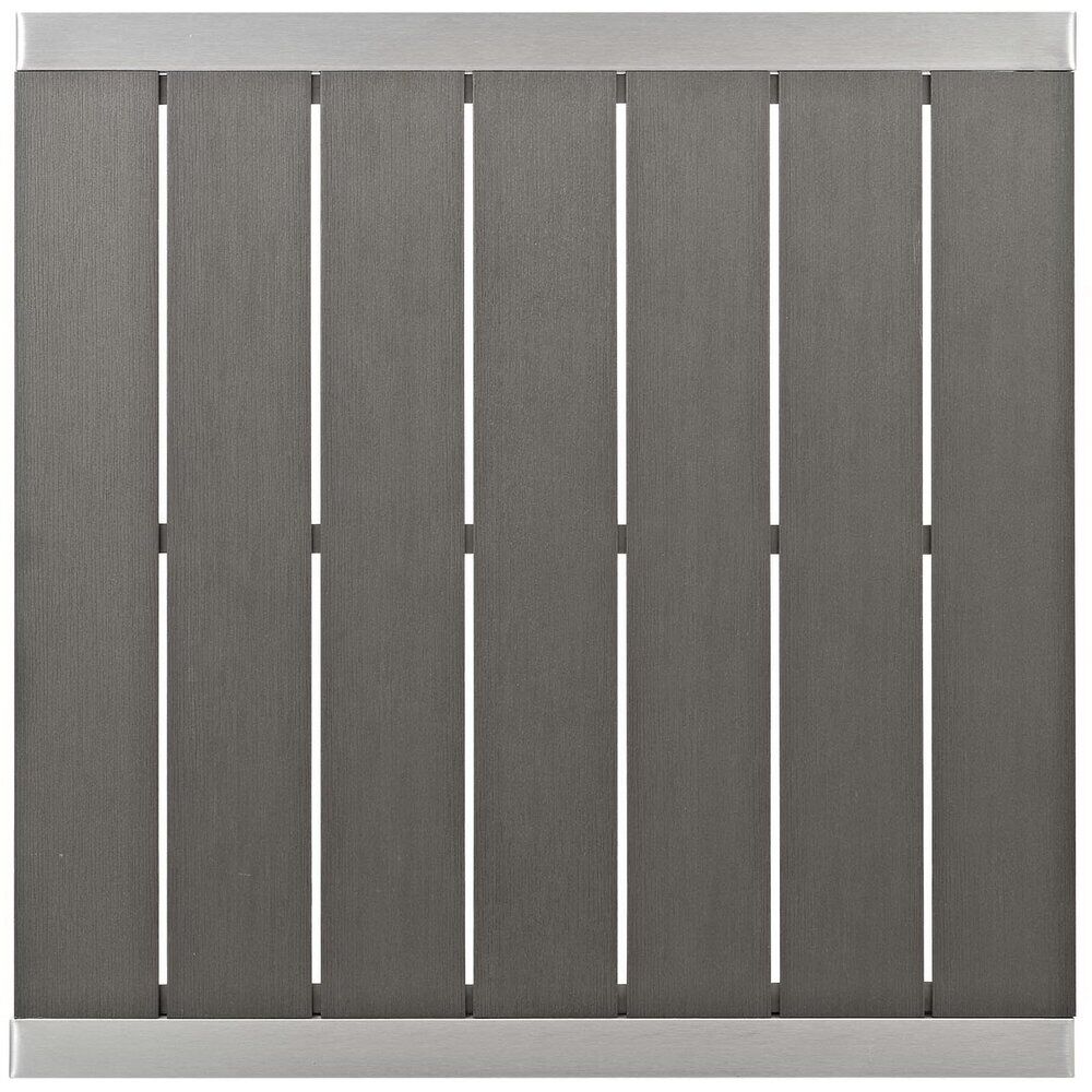 Shore 3 Piece Outdoor Patio Aluminum Pub Set in Silver Gray by Modway - Image 6