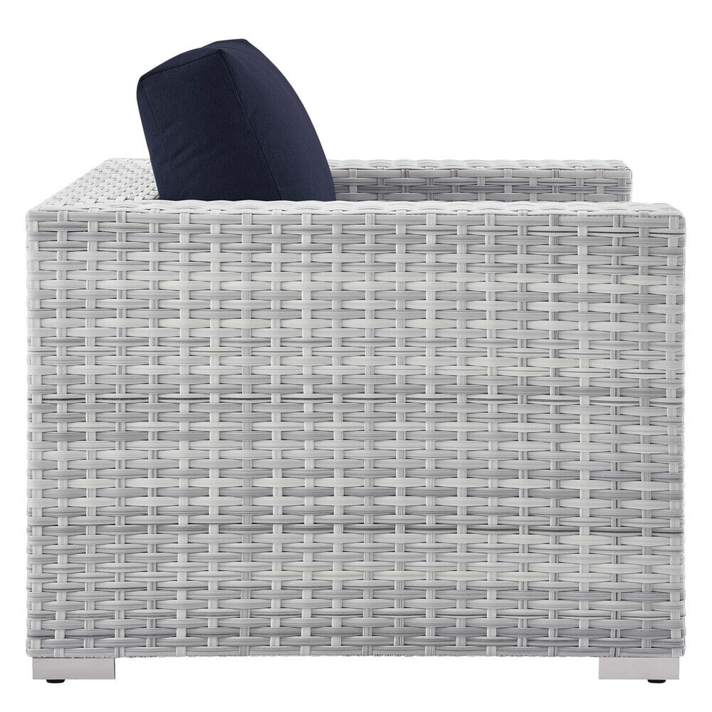 Convene 3-Piece Outdoor Patio Set in Light Gray Navy by Modway - Image 3