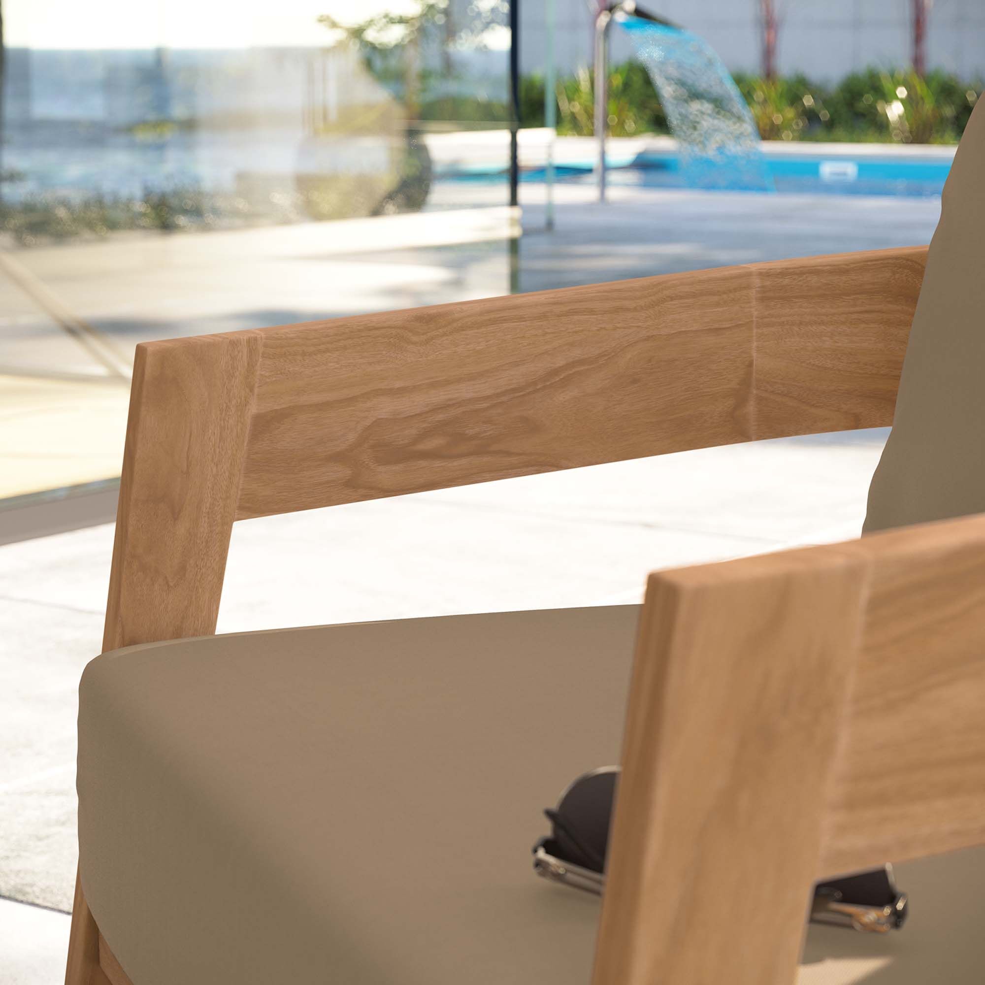 Brisbane Teak Wood Outdoor Patio Armchair by Modway - Image 8