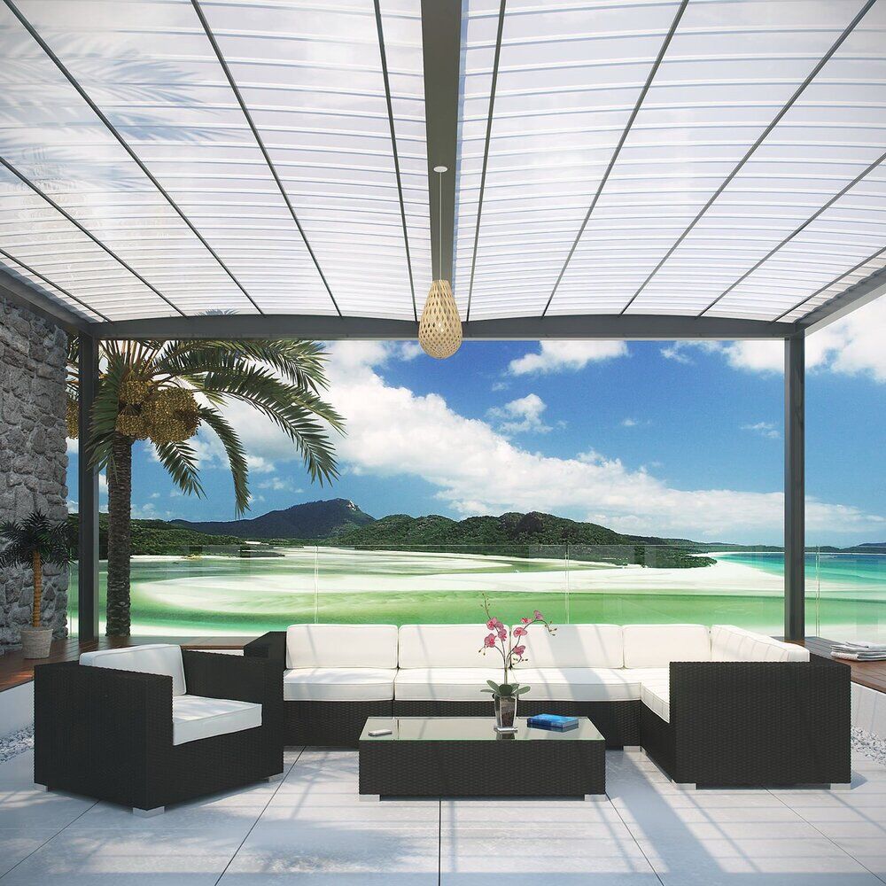 Corona 7 Piece Outdoor Patio Sectional Set in Espresso White by Modway - Image 5