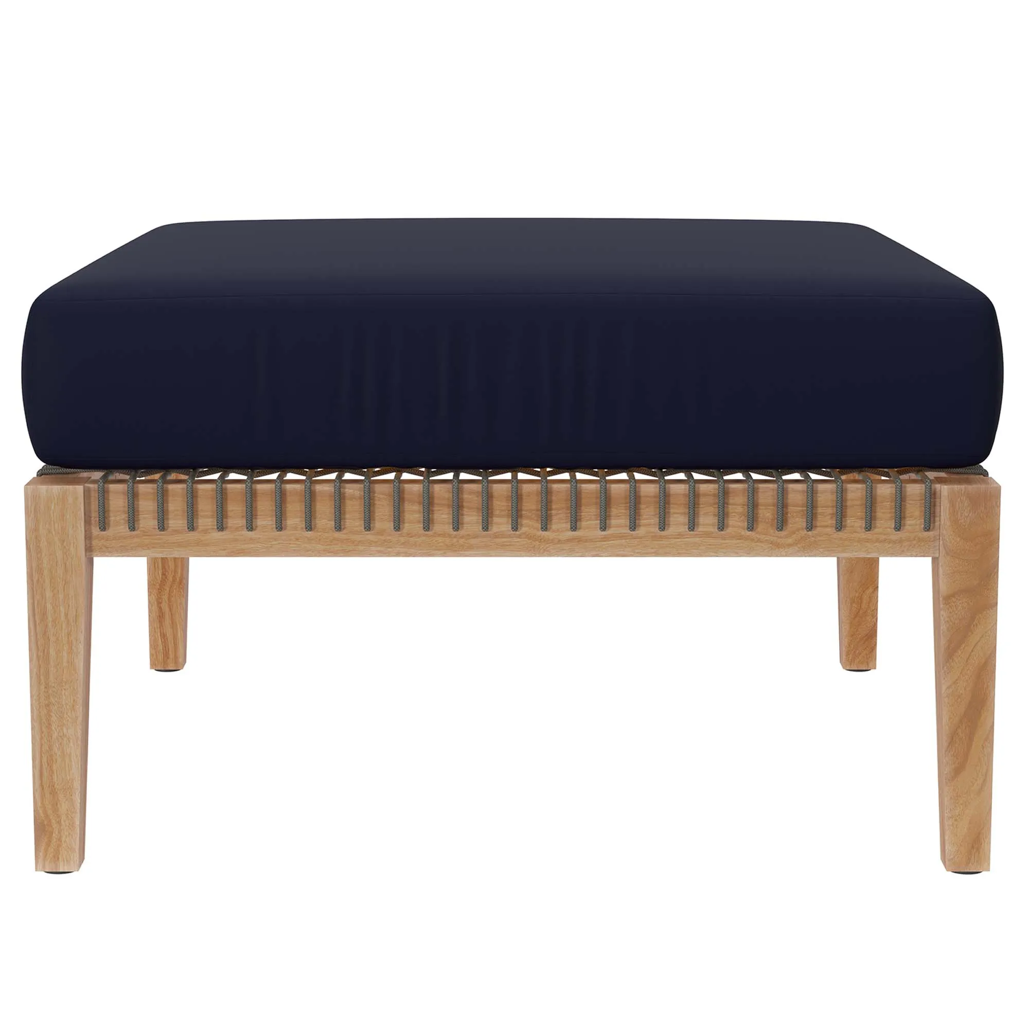 Clearwater 4-Piece Outdoor Patio Teak Wood Sectional Sofa by Modway - Image 5