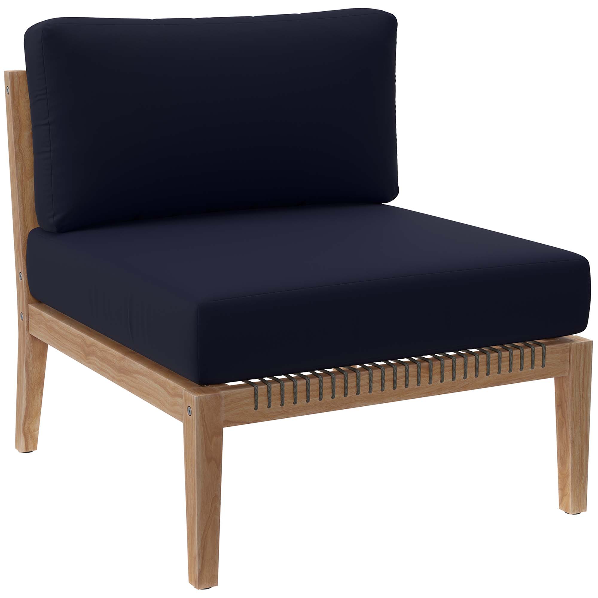 Clearwater 4-Piece Outdoor Patio Teak Wood Sectional Sofa by Modway - Image 10