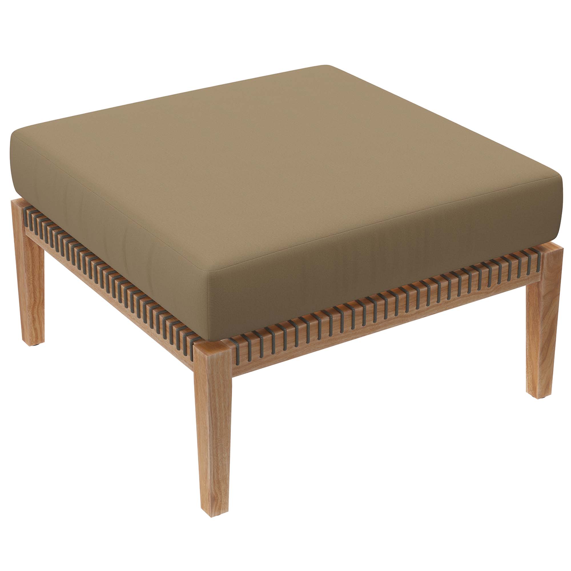 Clearwater 6-Piece Outdoor Patio Teak Wood Sectional Sofa by Modway - Image 4