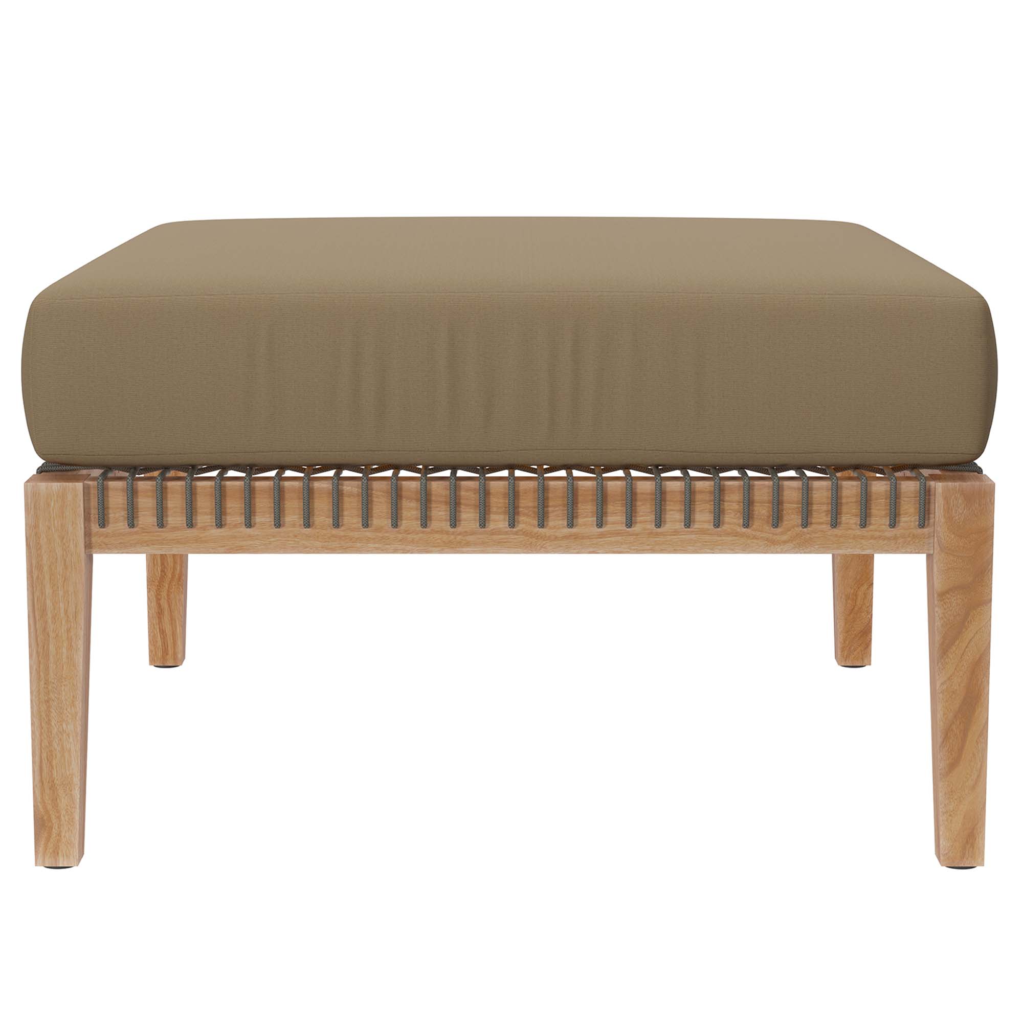 Clearwater 6-Piece Outdoor Patio Teak Wood Sectional Sofa by Modway - Image 5