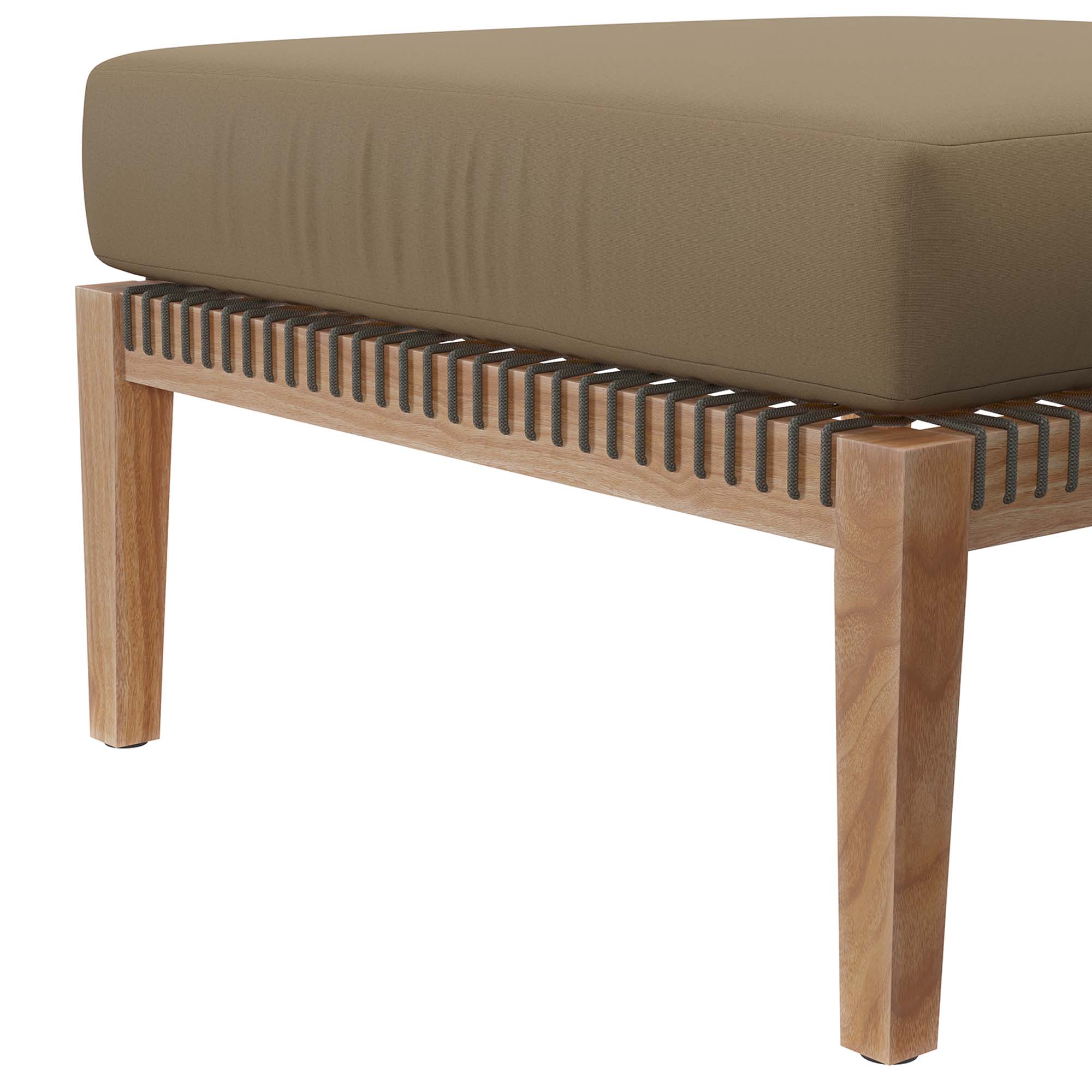Clearwater 6-Piece Outdoor Patio Teak Wood Sectional Sofa by Modway - Image 12