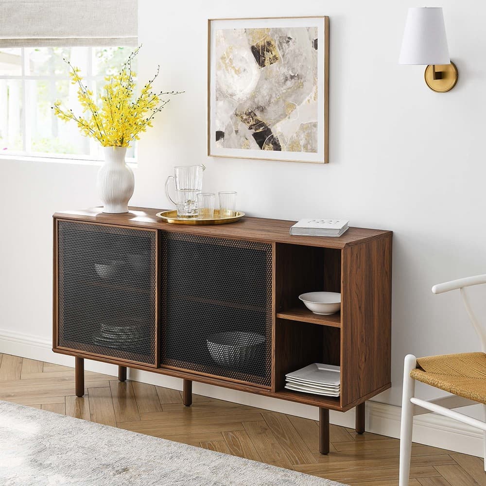 Kurtis 59" Sideboard by Modway in Walnut by Modway - Image 9