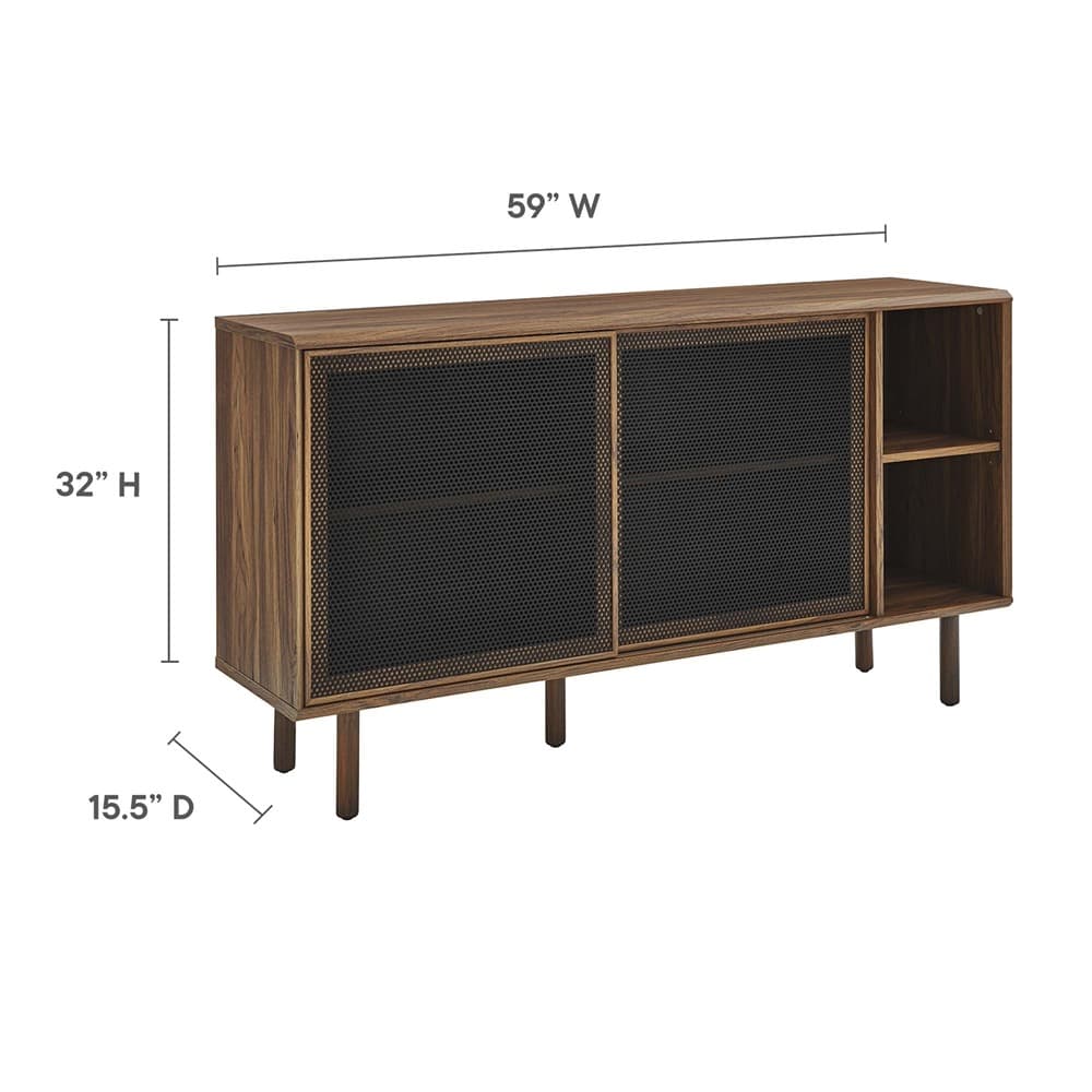 Kurtis 59" Sideboard by Modway in Walnut by Modway - Image 3