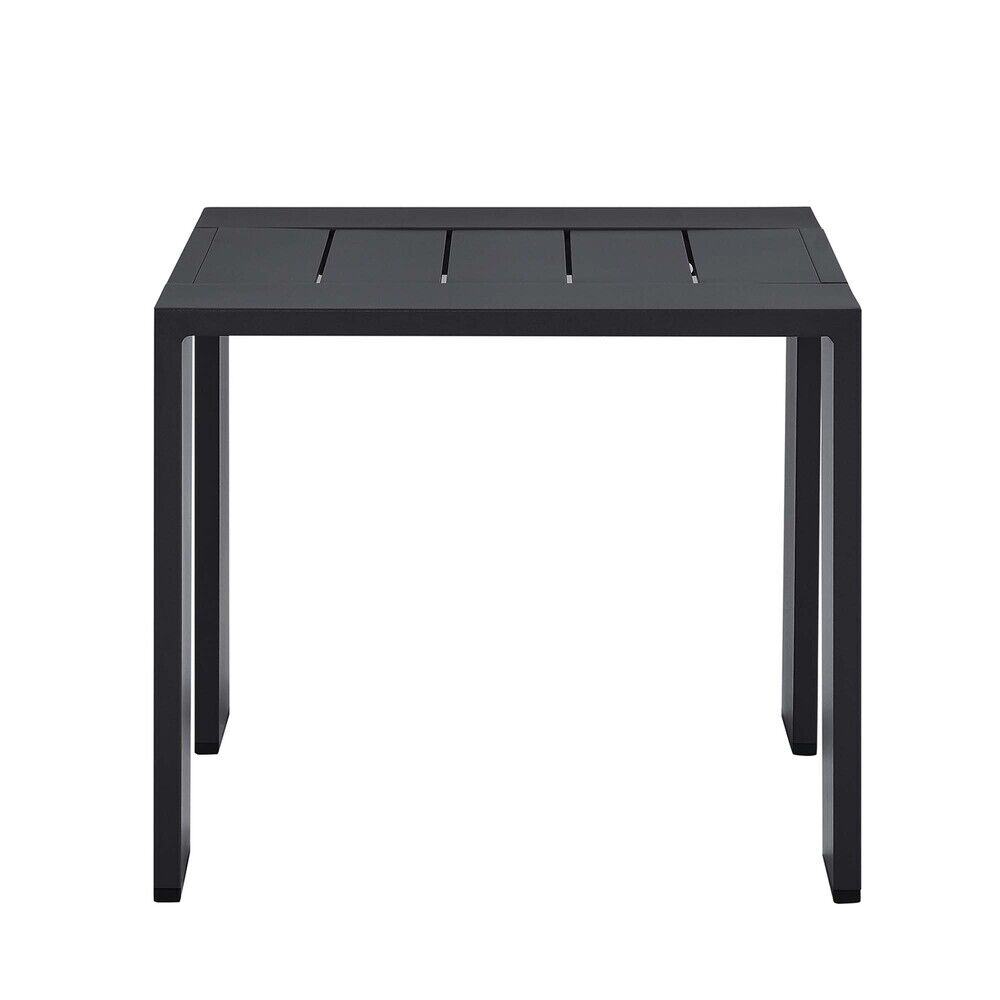 Tahoe Outdoor Patio Powder-Coated Aluminum End Table in Gray by Modway - Image 4