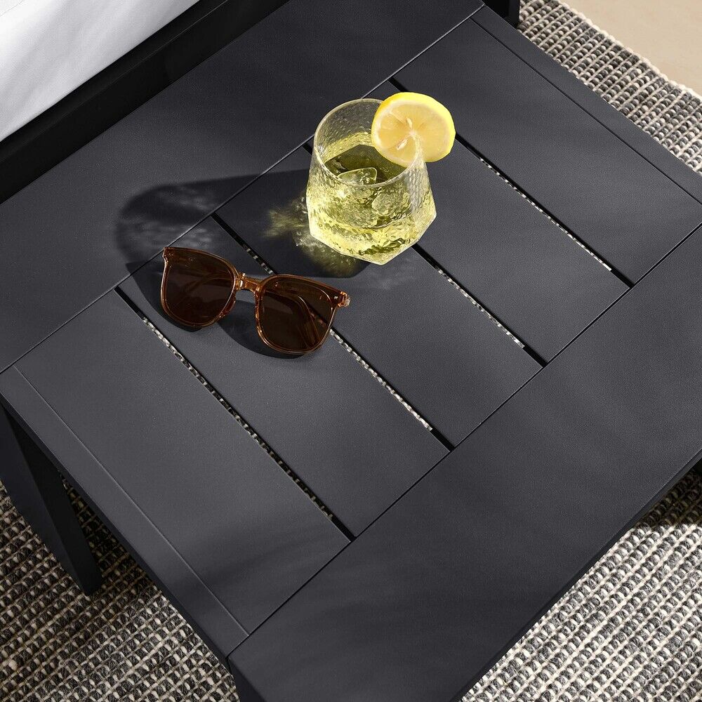 Tahoe Outdoor Patio Powder-Coated Aluminum End Table in Gray by Modway - Image 8