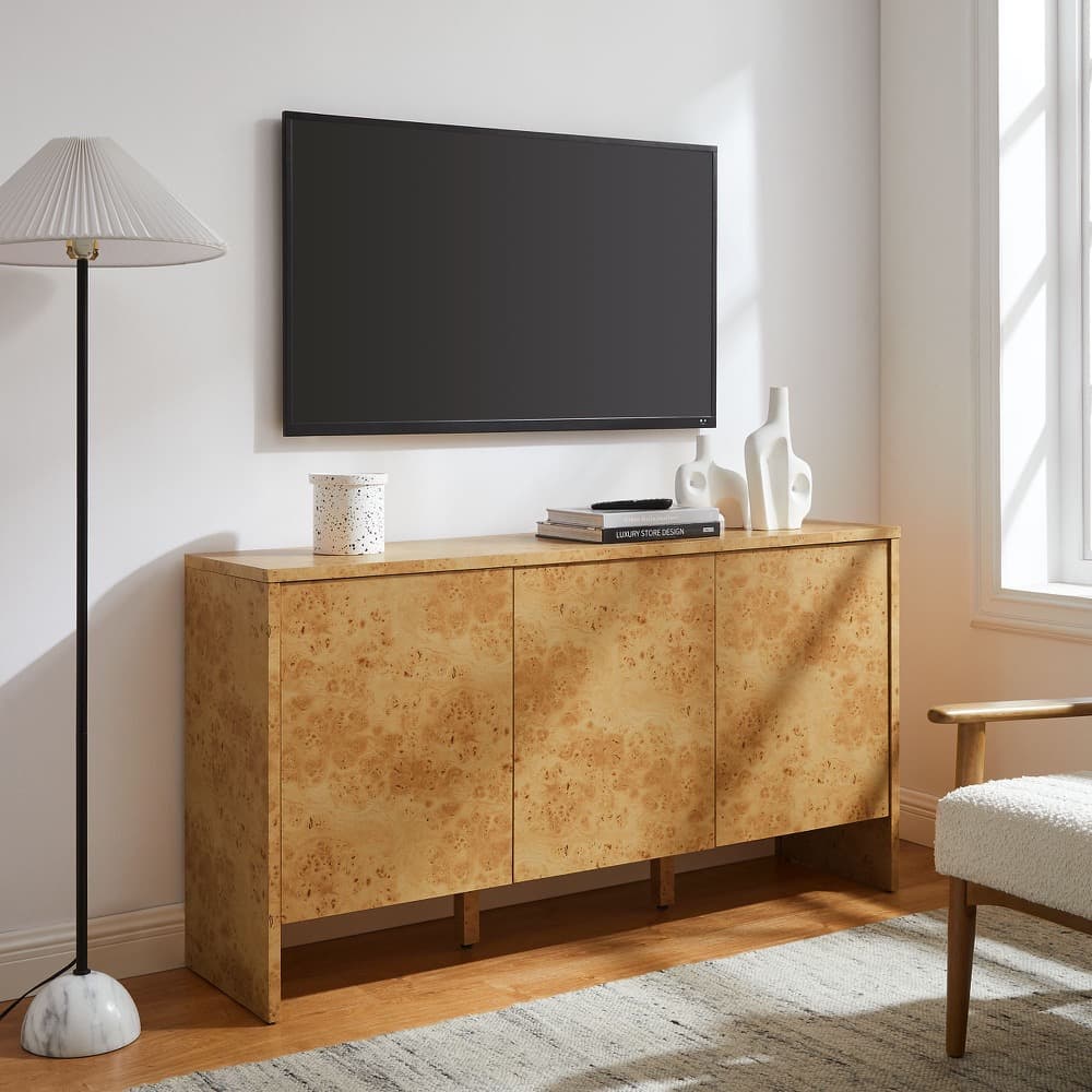 Hudson 60" Burl Wood Sideboard by Modway in Natural by Modway - Image 10