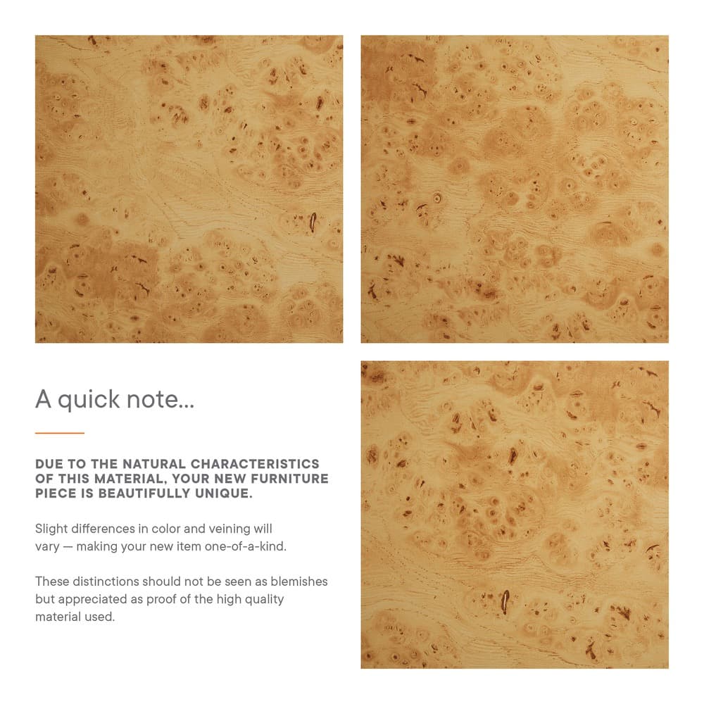 Hudson 60" Burl Wood Sideboard by Modway in Natural by Modway - Image 4