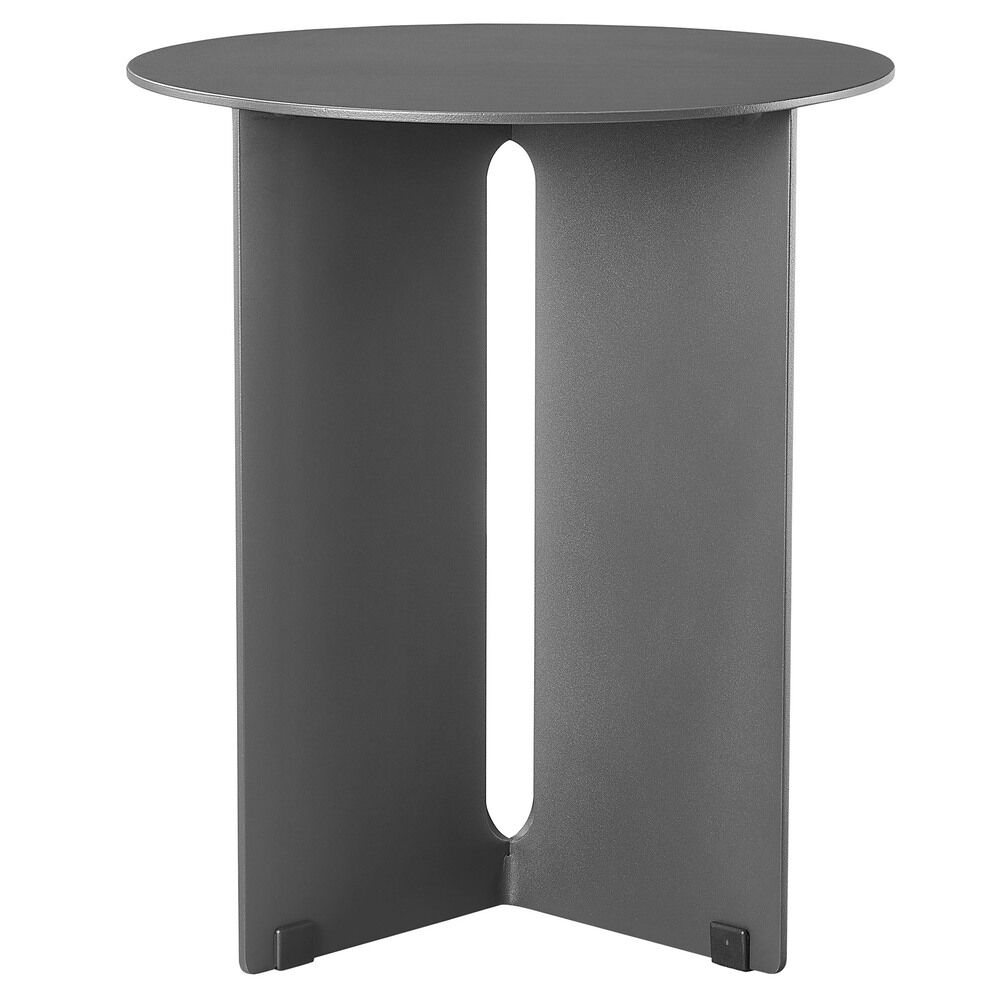 Tecton Outdoor Patio Aluminum Side Table in Charcoal by Modway