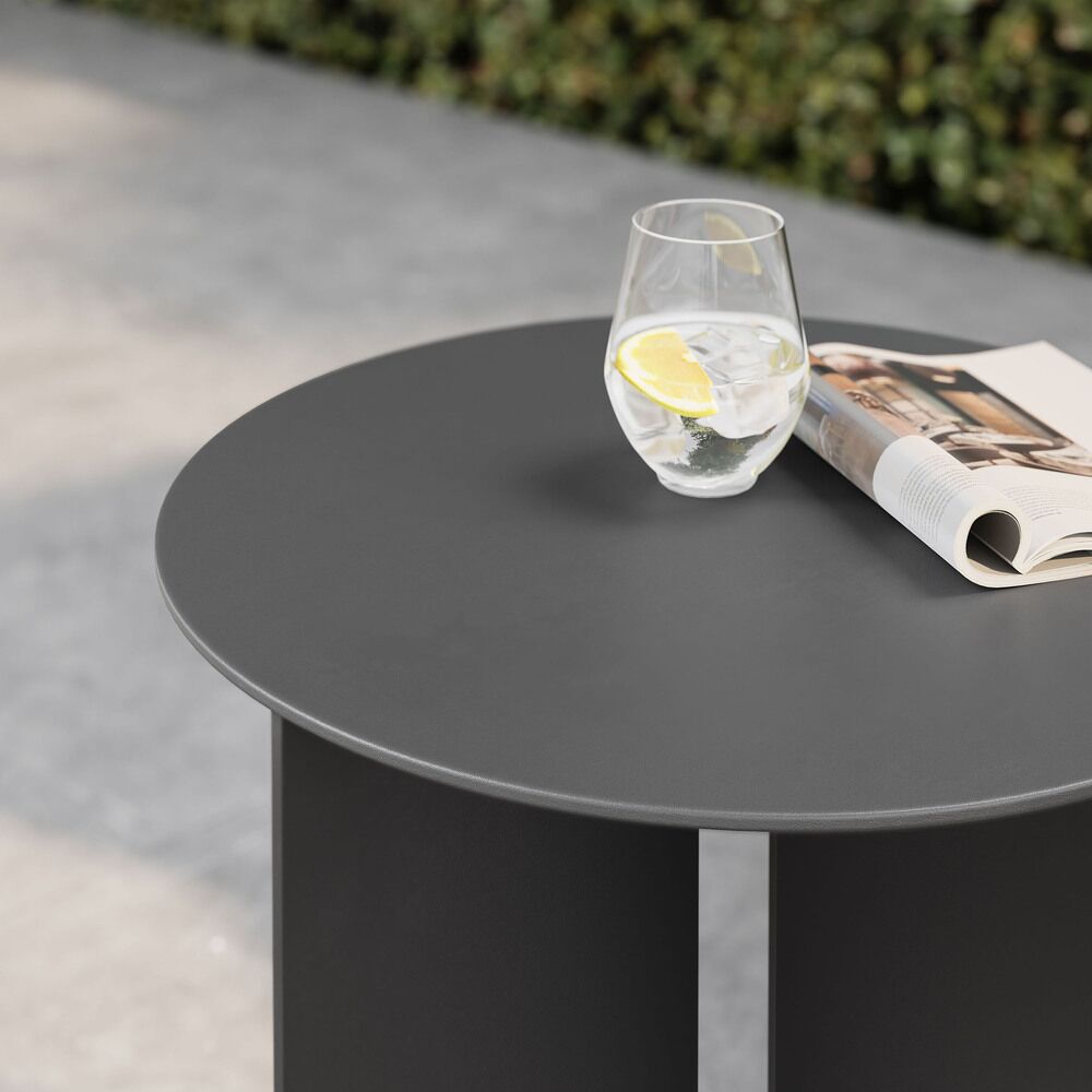 Tecton Outdoor Patio Aluminum Side Table in Charcoal by Modway - Image 7