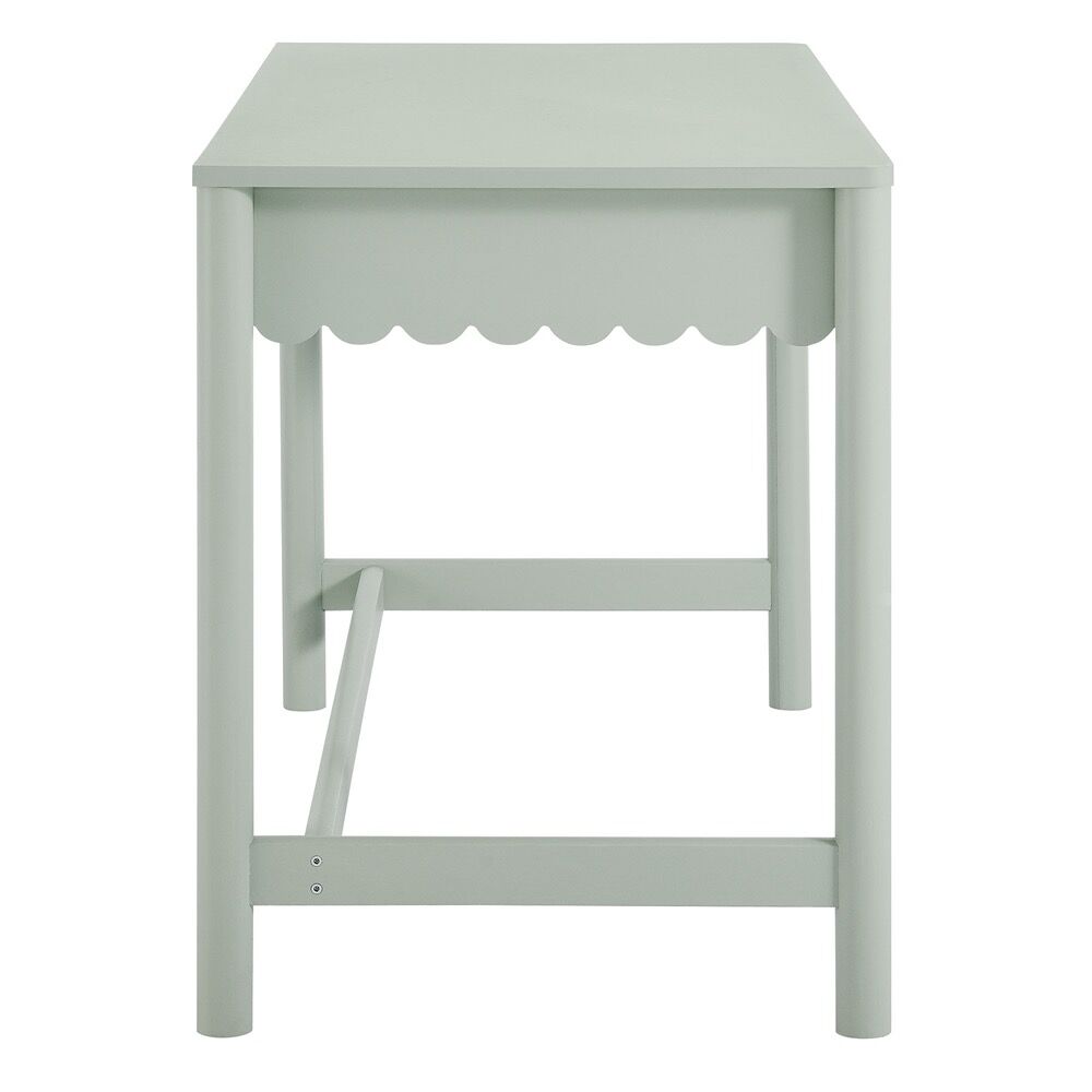 Emmeline 1-Drawer Scallop Writing Desk by Modway in Sage by Modway - Image 4