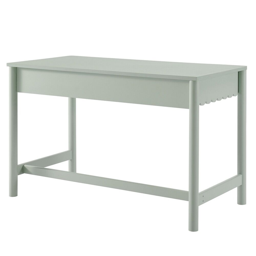 Emmeline 1-Drawer Scallop Writing Desk by Modway in Sage by Modway - Image 5