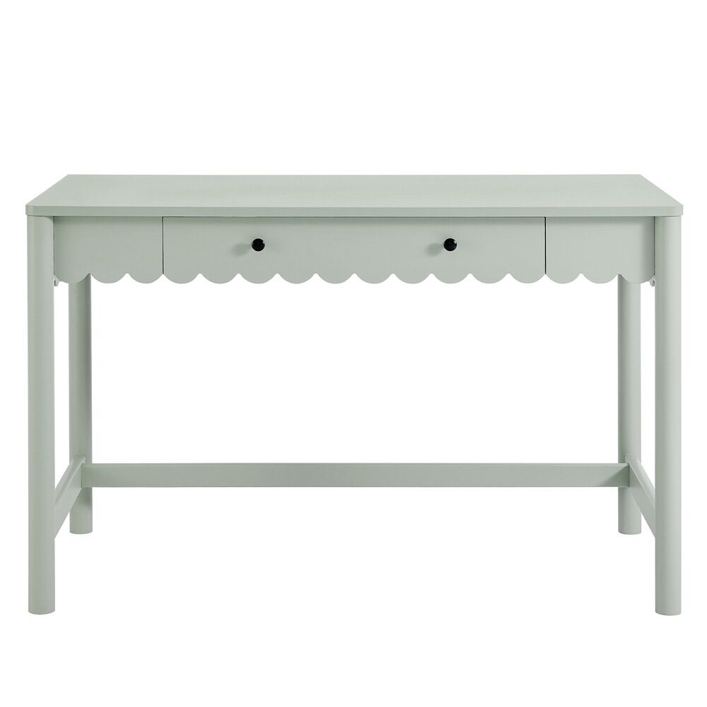 Emmeline 1-Drawer Scallop Writing Desk by Modway in Sage by Modway - Image 6