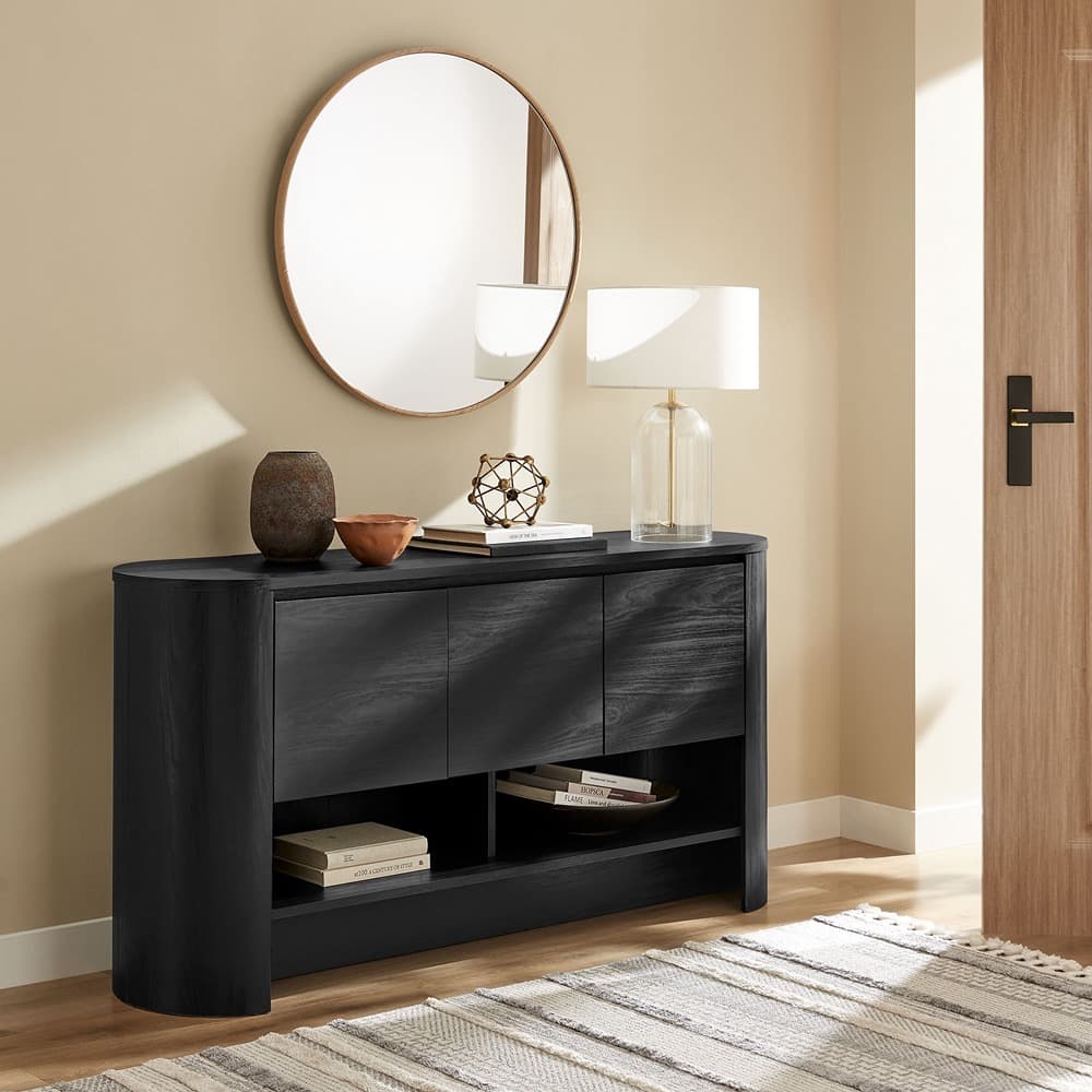 Duval 62 Inch Oval Sideboard by Modway in Black by Modway - Image 9