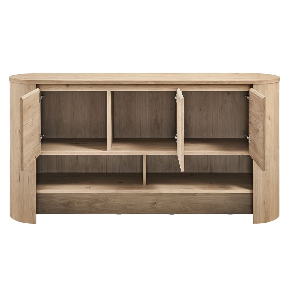 Duval 62 Inch Oval Sideboard by Modway in Light Oak by Modway - Image 6