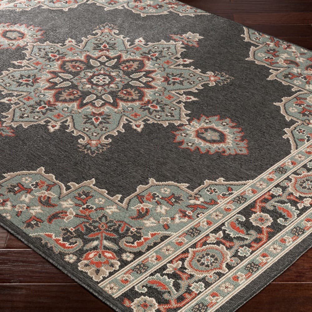 Alfresco Black Outdoor Rug by Livabliss - Image 3