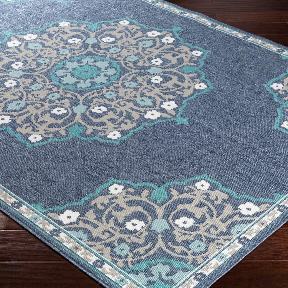 Alfresco Navy Outdoor Rug by Livabliss - Image 3
