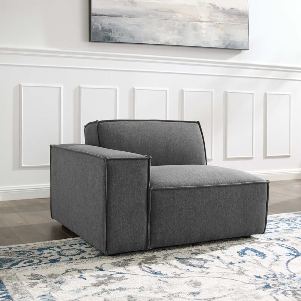 Restore Left-Arm Sectional Sofa Chair in Charcoal by Modway - Image 6
