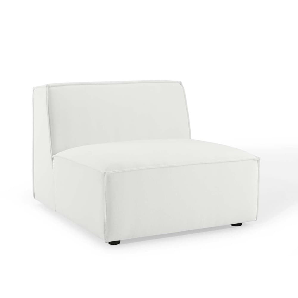 Restore Sectional Sofa Armless Chair in White by Modway