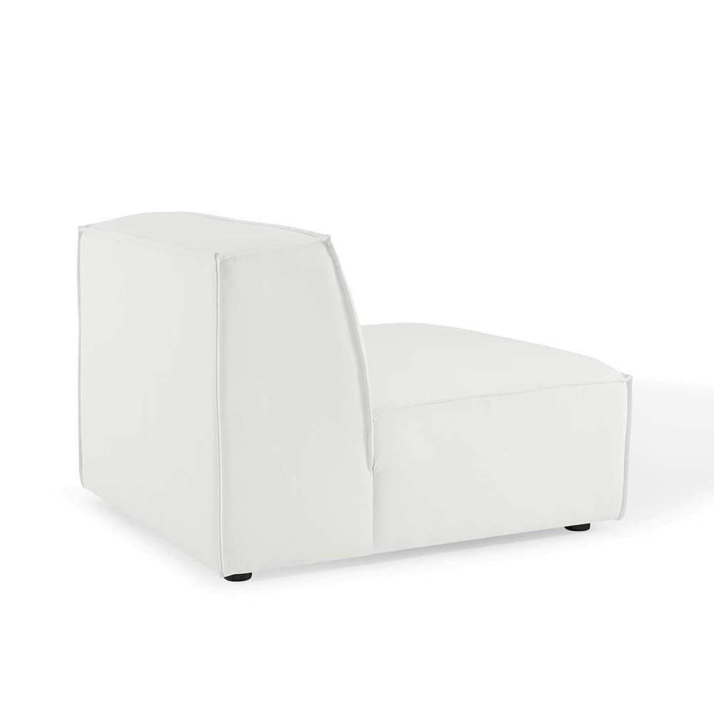 Restore Sectional Sofa Armless Chair in White by Modway - Image 3