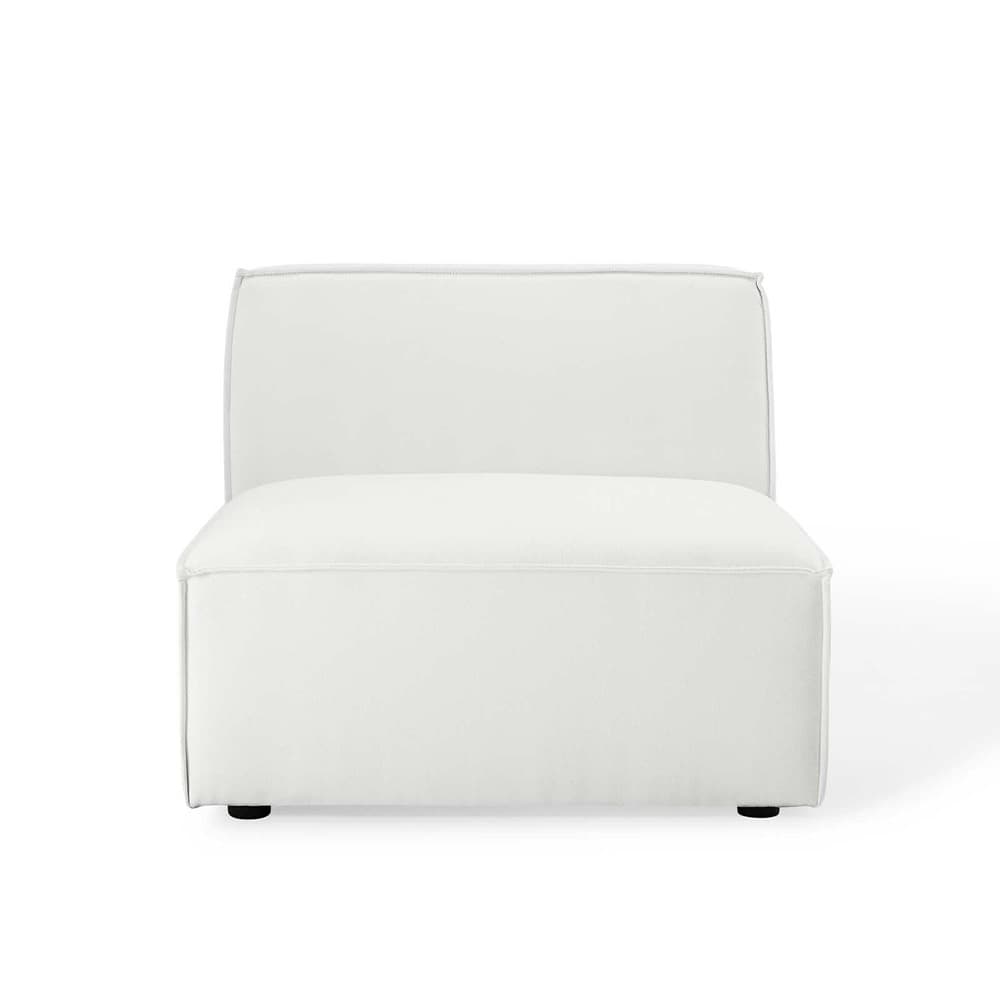 Restore Sectional Sofa Armless Chair in White by Modway - Image 4