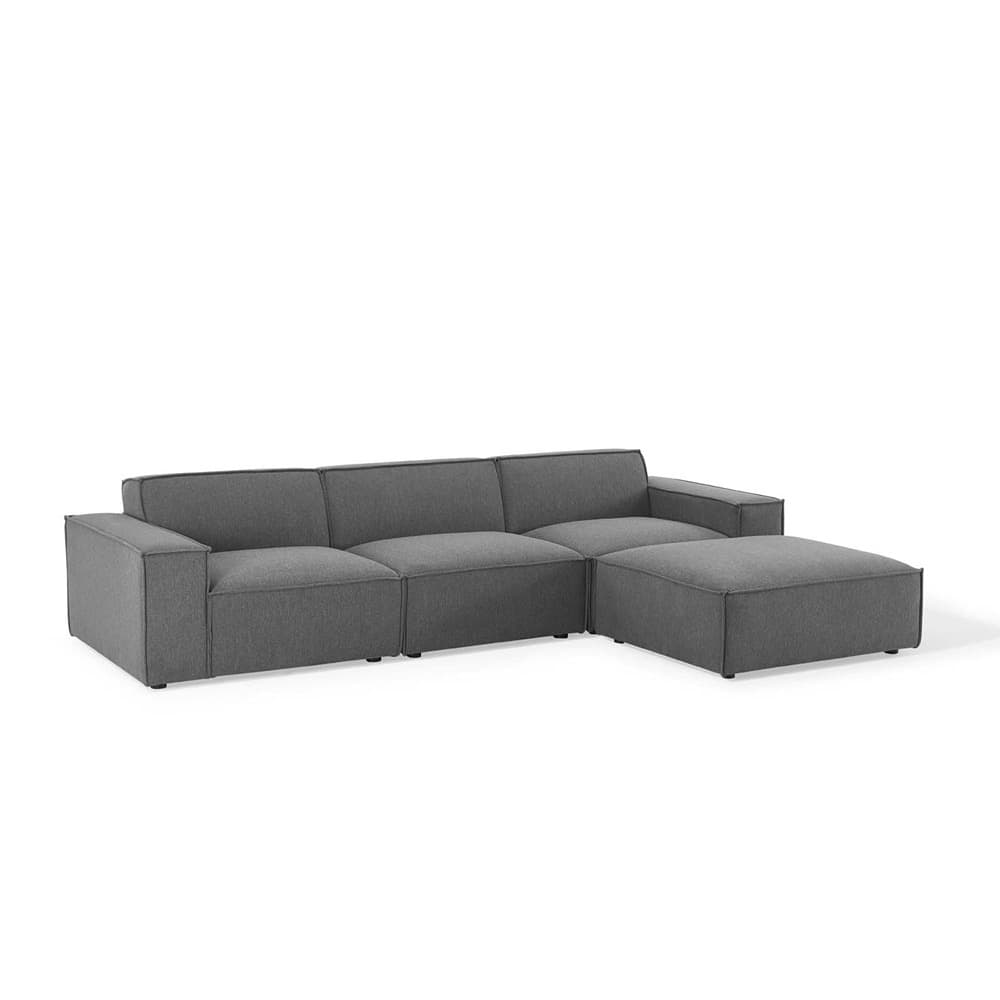 Restore 4-Piece Sectional Sofa in Charcoal by Modway