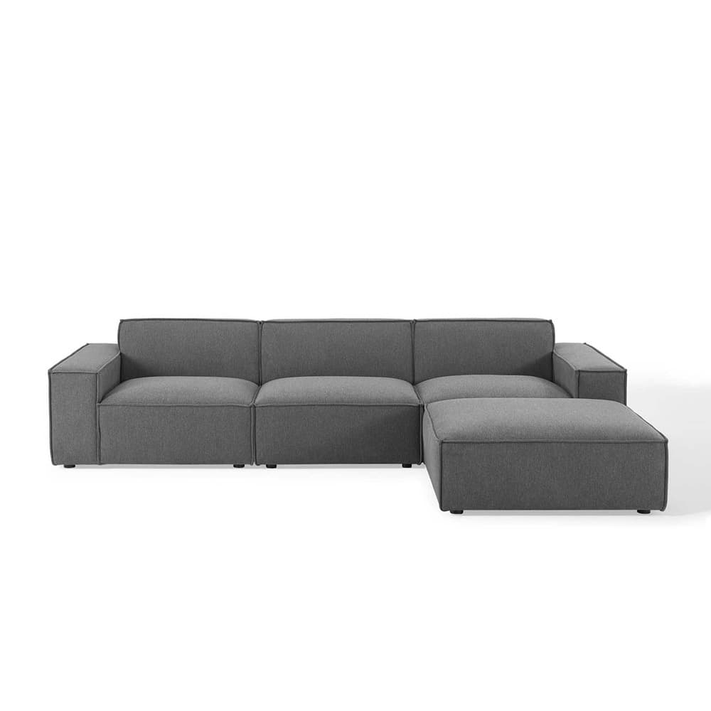 Restore 4-Piece Sectional Sofa in Charcoal by Modway - Image 10
