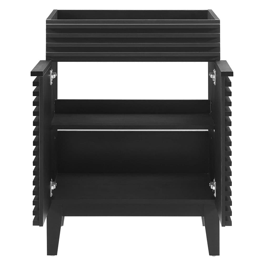 Render 24" Bathroom Vanity Cabinet (Sink Basin Not Included) in Black by Modway - Image 3