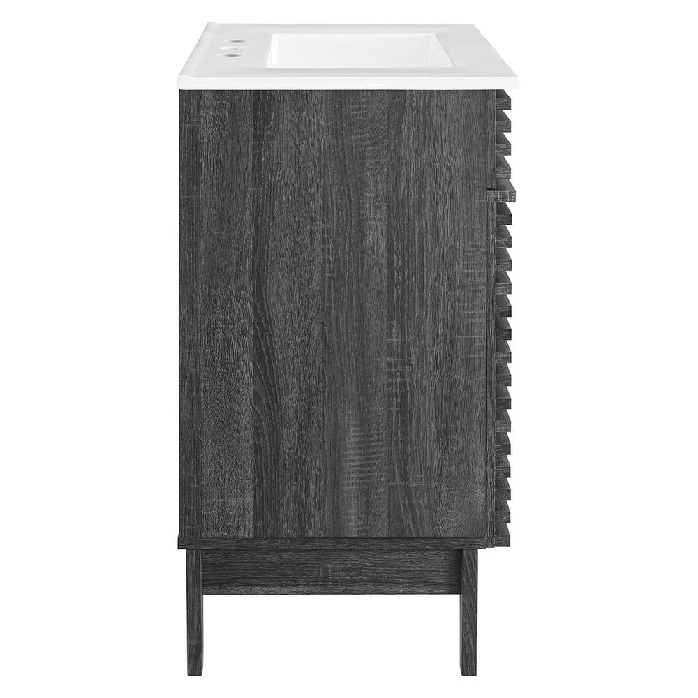 Render 30" Bathroom Vanity Cabinet in Charcaol White by Modway - Image 3