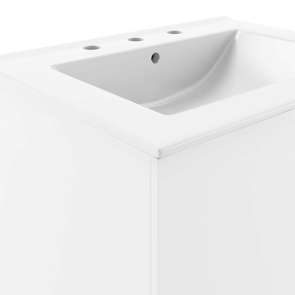 Vitality 24" Bathroom Vanity in White White by Modway - Image 5