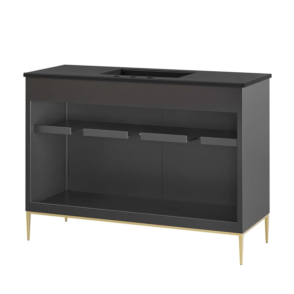 Awaken 48" Bathroom Vanity in Black Black by Modway - Image 6