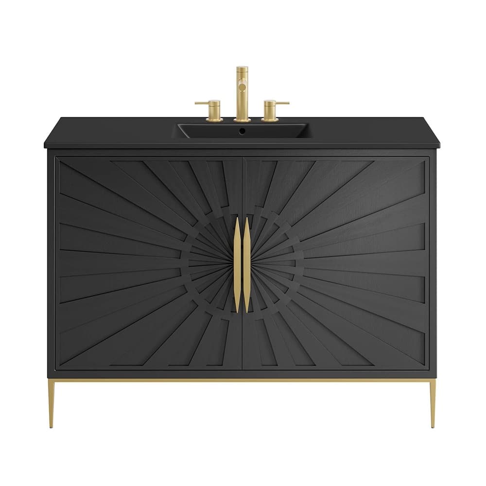 Awaken 48" Bathroom Vanity in Black Black by Modway - Image 9