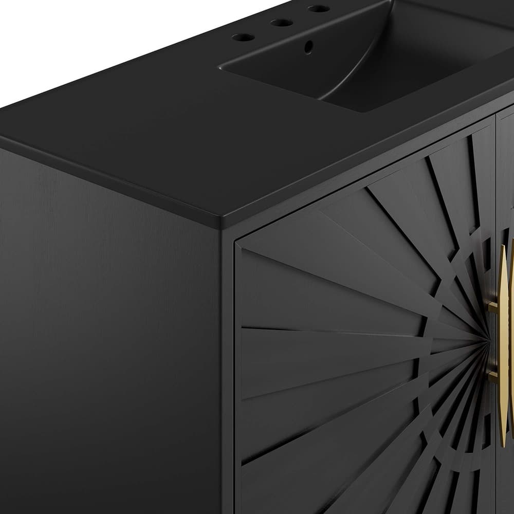 Awaken 48" Bathroom Vanity in Black Black by Modway - Image 8