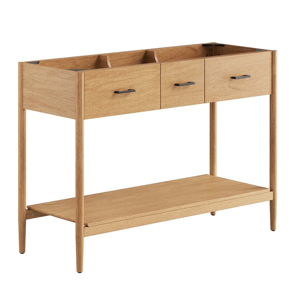 Zaire 48" Double Sink Compatible Bathroom Vanity Cabinet (Sink Basin Not Included) in Natural by Modway