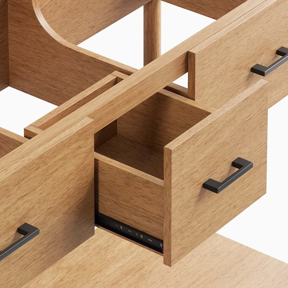 Zaire 48" Double Sink Compatible Bathroom Vanity Cabinet (Sink Basin Not Included) in Natural by Modway - Image 9