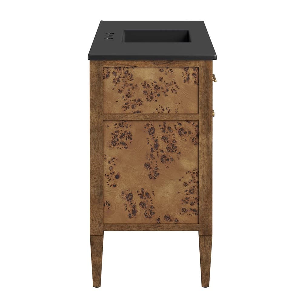 Elysian 48" Wood Single Sink Bathroom Vanity in Black Brown by Modway - Image 5