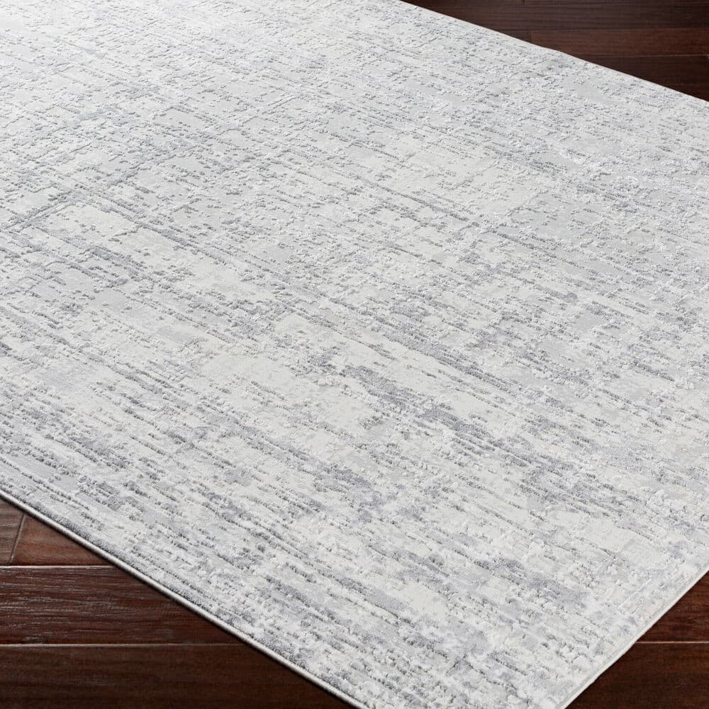 Aisha Light Gray Machine Woven Rug by Livabliss - Image 3