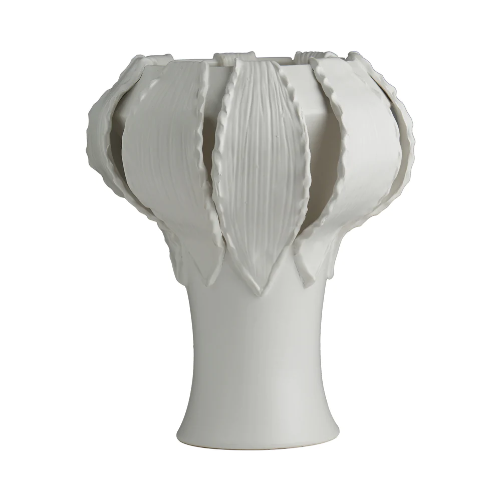 Catalina Matte White Garlic Vase by Abigails