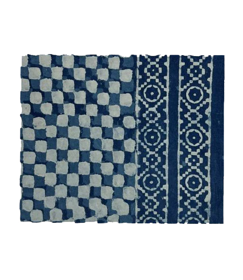 Cabana Indigo Check 72"l x 108"w Tablecloth by Abigails