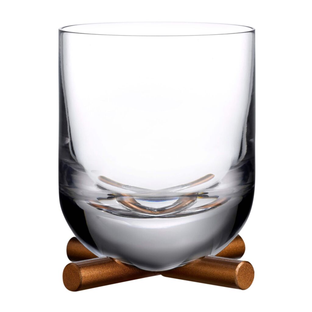 Camp Whisky SOF Glass With Brass Base by Nude Glass