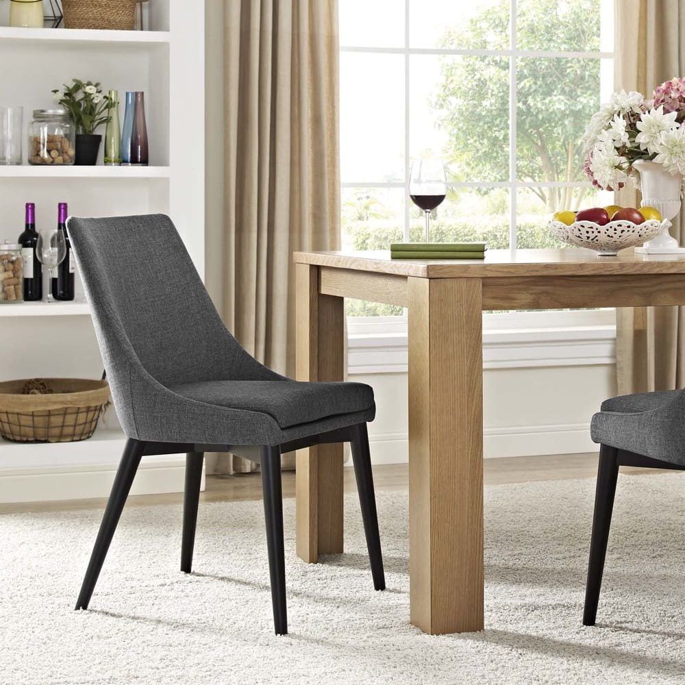 Viscount Fabric Dining Chair in Gray by Modway
