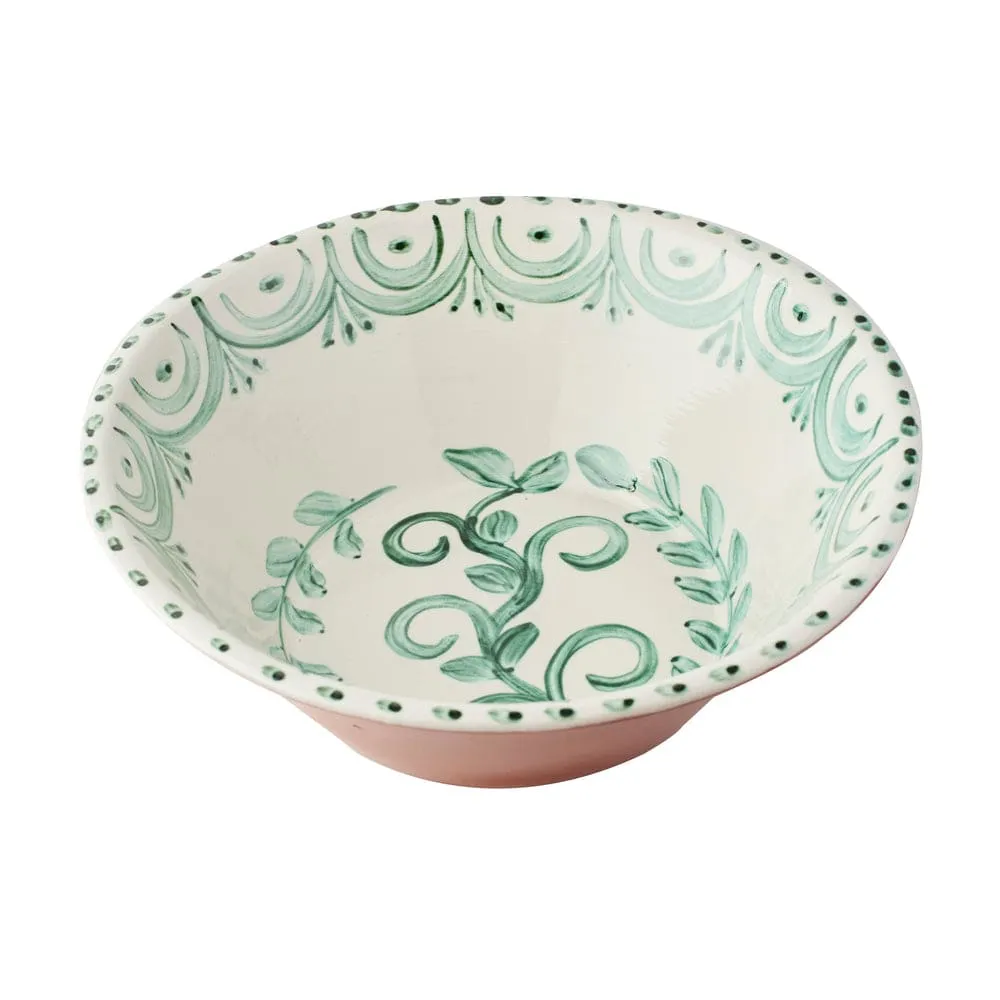 Large Green and White Casa Nuno Bowl by Abigails
