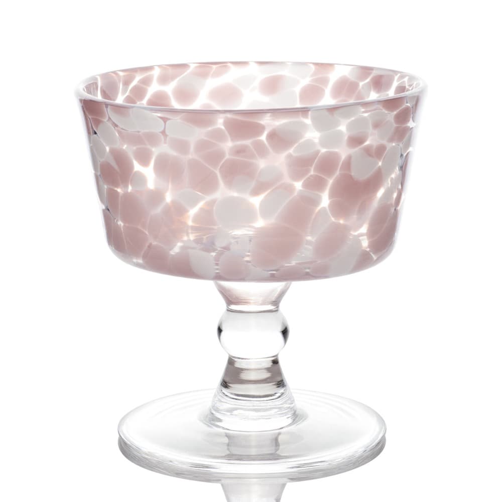 Torcello Mauve and Clear Spotted Rosa Dessert Coupe Set of 4 by Abigails