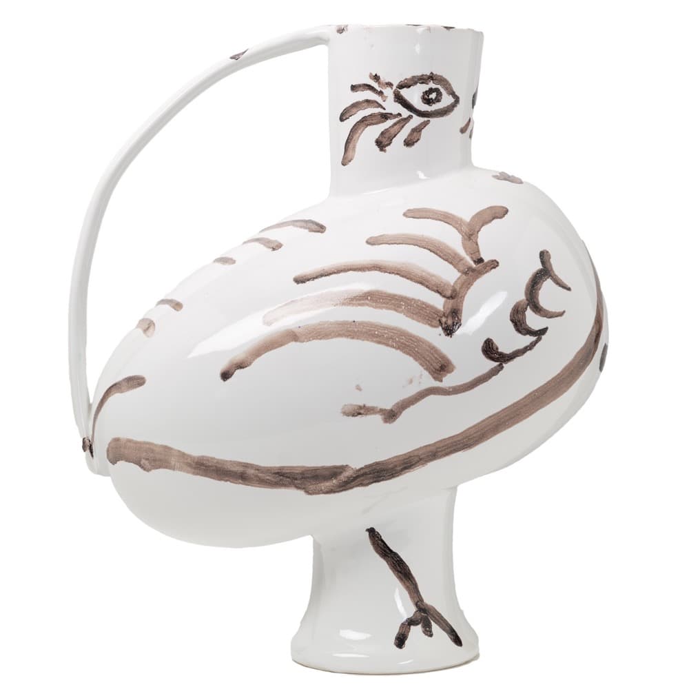 White and Brown Pablo Pitcher by Abigails