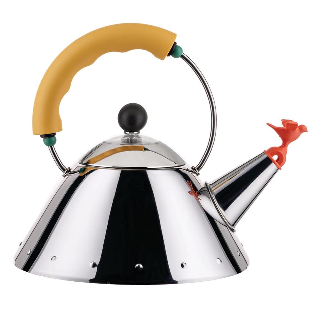 Michael Graves Stainless Steel Whistling Bird Kettle Yellow by Alessi