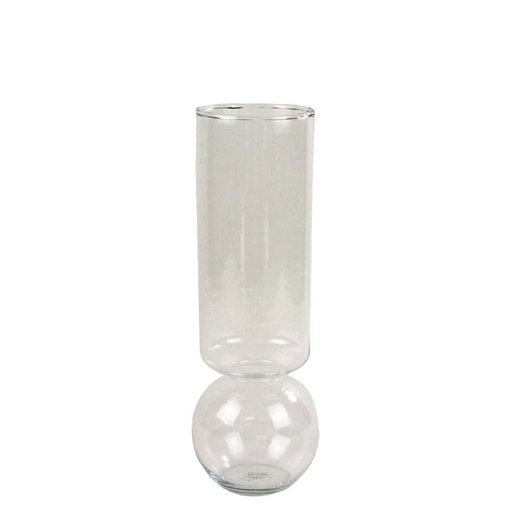 Tall Clear Bulb Vase Set of 2 by HomArt